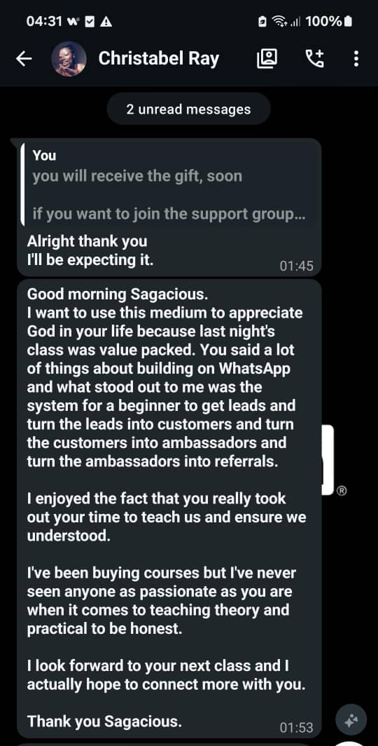 Student Testimonial Screenshot 2